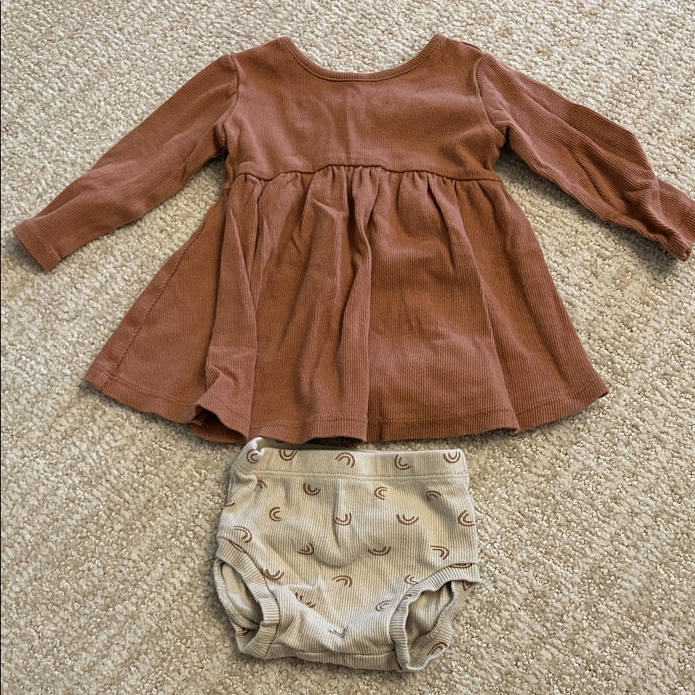 Quincy Mae baby girl dress with bloomers